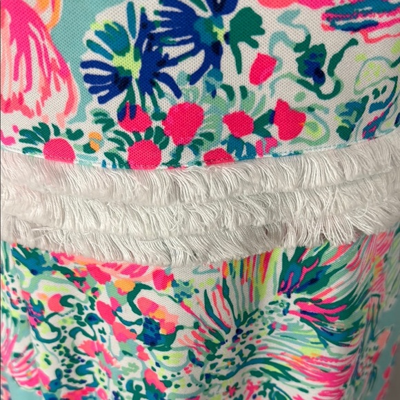Lilly Pulitzer Arden Etuikleid Mini Serene Blau Gypsea Fransen Size M - Picture 5 of 10